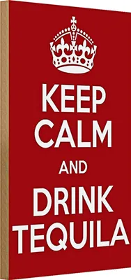 Produktbild von Holzschild 20x30cm Keep calm and Drink Tequila