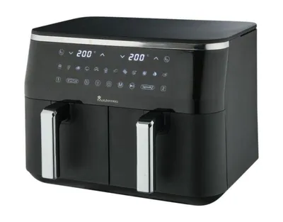 Produktbild von Masterpro Doppelkorb Heißluftfritteuse BGMP-9542 - 2600W, 2 Körbe, 9 Liter, schwarz