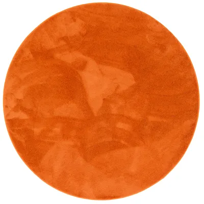 Produktbild von Luxus Super Soft Hochflor Langflor Teppich Melia Einfarbig Rund, Größe:160 cm Rund, Farbe:Orange