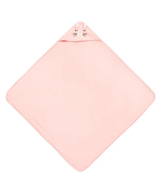 Produktbild von Sensillo - Baby-Handtuch mit Kapuze 100x100cm, Baby-Bademantel, Kaninchen - Rosa