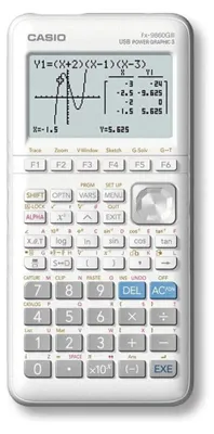 Produktbild von Casio FX-9860GIII Grafikrechner mit monochromen Display, weiß