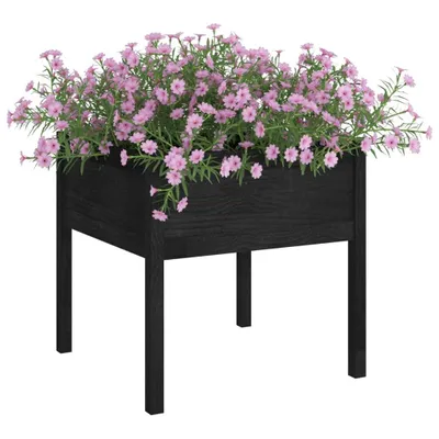 Produktbild von "Winterschlussverkauf "Pflanzkübel/Garten-Hochbeet - CLORIS - Pflanzkasten - Schwarz 70x70x70 cm Massivholz Kiefer - NeuMöbel8740361
