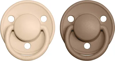 Obrázek produktu pro BIBS De Lux dudlíky z přírodního kaučuku 2 ks vel. 1 Vanilla / Dark Oak
