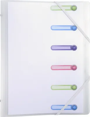 Produktbild von Exacompta 10x Ordnungsmappe in Format A4 +3 Klappen 6 Fächer Transparent 56177E