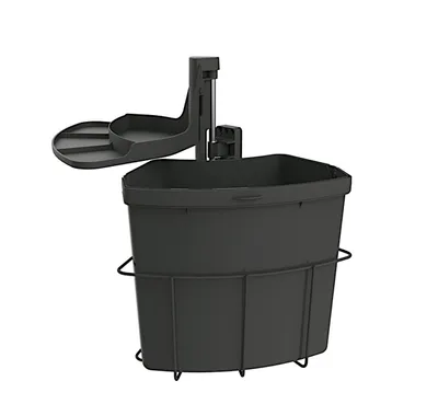 Produktbild von Abfallsorter CABBI Junior 1 in ANTHRAZIT mit 18 Liter Volumen / ab 40 cm Schrankbreite / Abfalleimer / Mülleimer / Schwenkeimer