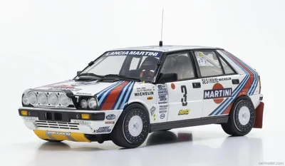 Produktbild von Kyosho Lancia Delta HF 4WD, Sportwagen-Modell, Vormontiert, 1:18, Delta HF 4WD Winner Rally Monte Carlo, Unisex, Lancia
