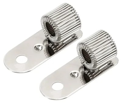 Produktbild von 2 Stück Metall Stifthalter Klammern Tragbare Einzelne Feder Schleife Bleistift Organizer für Büro Notizbuch Klemmbrett Silber