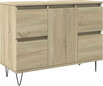 Image de vidaXL Armoire de salle de bains Chêne Sonoma 80x33x60 cm Bois composite
