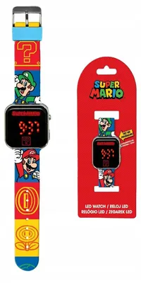 Zdjęcie produktu dla Cyfrowy zegarek LED na rękę Zegar dziecięcy dla dziecka dzieci Super Mario / GSM4236