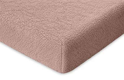 Productafbeelding van Eleganzzz Hoeslaken Teddy Pluche 35cm Hoekhoogte - light pink 180x200cm