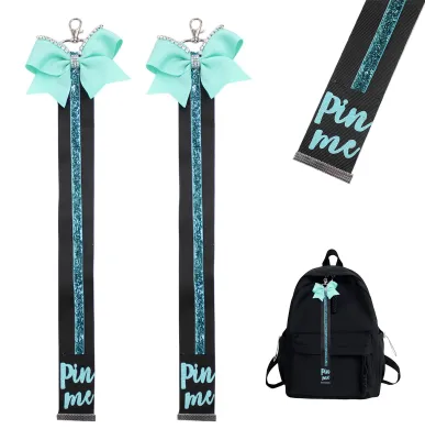Productafbeelding van Set van 2 glinsterende cheerleader sleutelhangers met clip
