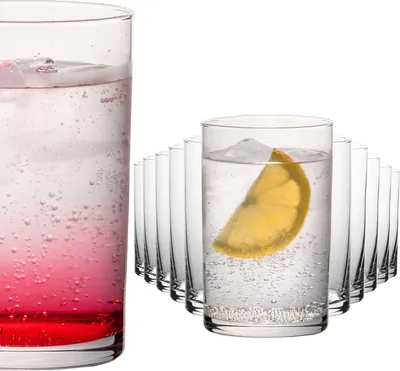 Produktbild von PLATINUX Gerade Trinkgläser 200ml (max 270ml) Set 12-Teilig Saftgläser aus Glas Wassergläser Eisteeglas Spülmaschinenfest