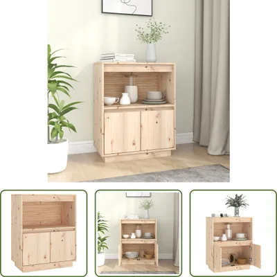 Produktbild von The Living Store Sideboard 60x34x75 cm Massivholz Kiefer