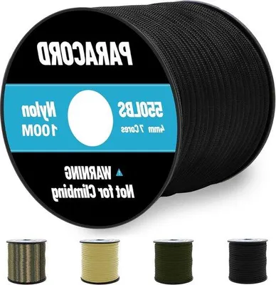 Produktbild von Schwarzes 4mm Nylonseil 100m mit 7 Kernstrengen
