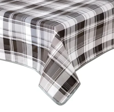 Imagen del producto de Mantel redondo, lavable, de 160 cm de diámetro, con rayas, para jardín y cocina