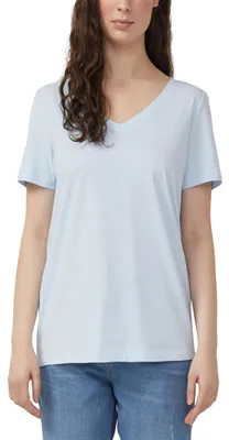 Obrázok produktu pre Dámske tričko s výstrihom do V, materiál: jersey, strih: regular fit