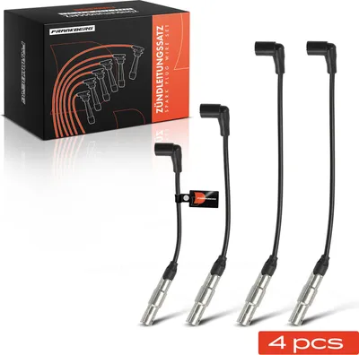 Immagine prodotto di Frankberg 4x set di cavi di accensione per VW Golf IV Passat Bora Audi A3 A4 Seat Leon