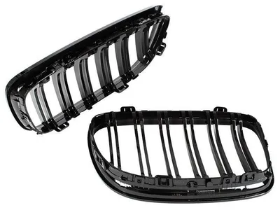 Kühlergrill DOPPELSTEG Schwarz Glanz für BMW E90 E91 Limo Touring 09-13 – Produktansicht 2