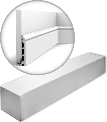 Produktbild von Orac Decor SX118-RAL9003-box LUXXUS Zierleisten 1 Karton 14 Sockelleisten | 28 m