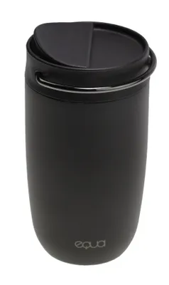 Produktbild von EQUA Thermobecher 300ml, Edelstahl, doppelisoliert, bis zu 4h heiß,100% dicht, schwarz