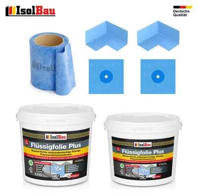 Dicht-Set "Standard" für Duschabdichtung, Balkonabdichtung Flüssigfolie 9,5 kg