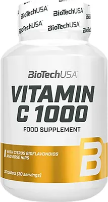 Obrázok produktu pre BioTech USA Vitamin C 1000 30 tabliet / Vitamn C / Vitamn C v tabletch