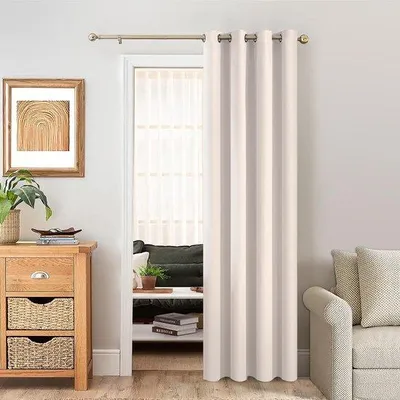 Image de Rideaux occultants beiges avec isolation thermique pour la chambre à coucher et le salon