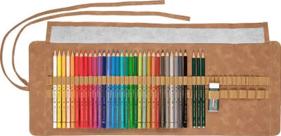Produktbild von FABER-CASTELL Buntstifte POLYCHROMOS Stifterolle 34-teilig