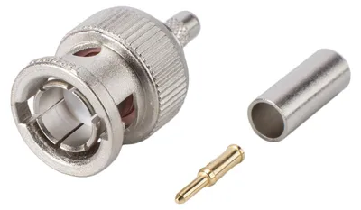 Produktbild von Telegärtner BNC Crimp-Kabelstecker, gerade, nickelfarben
