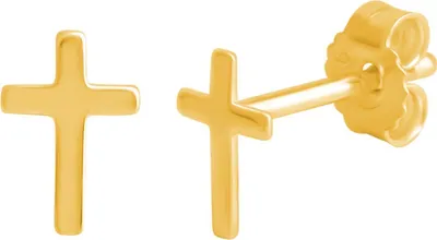 Produktbild von V Ohrstecker 333 Gelbgold Motiv Kreuz