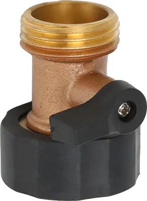 Imagen del producto de Adaptador para válvula de bola de un solo paso, con rosca hembra G3/4, para manguera de jardín y conexión de riego, fabricado en cobre