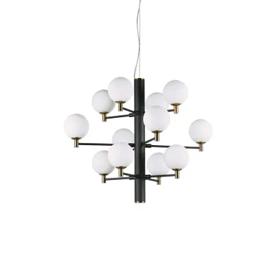 Produktbild von Ideal Lux Pendelleuchte Copernico 12-flg. Schwarz 197319