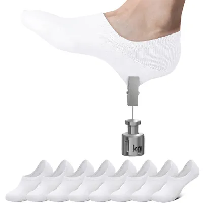 Produktbild von Falechay Sneaker Socken Damen Füsslinge Herren 8 Paar Sneakersocken Unsichtbare Socken weiß 39-42