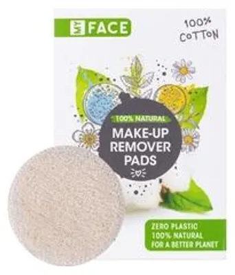 Produktbild von MY FACE Wiederverwendbare Abschminkpads in Geschenkbox, aus 100% Baumwolle, Größe: Ø 7 cm, 10 Stück im Set inkl. Wäschesäckchen
