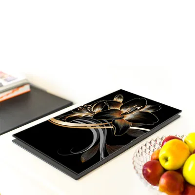 Imagen del producto de TABLA DE CORTE DE VIDRIO 40x52, diseño "Orquídea"