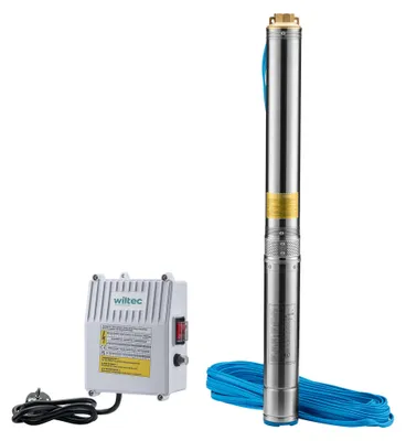 Tiefbrunnenpumpe 1100 W, 6000 l/h, max. 20 m Eintauchtiefe, 103 m Förderhöhe