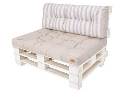 Zdjęcie produktu dla Zestaw poduszek z palet - 120×82 + 120×40 cm - grubość 12 cm, odporne na warunki atmosferyczne, mogą być używane po obu stronach, ręcznie robione poduszki ogrodowe | Pillowprim