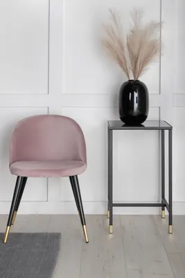 Produktbild von Venture Home Stuhl Velvet Staubiges Rosa 2er-Pack