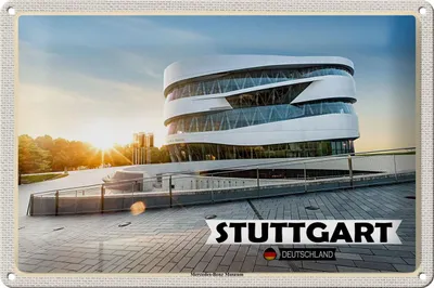 Produktbild von Blechschild Städte Stuttgart Auto Museum 30x20cm