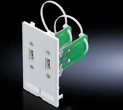 Zdjęcie produktu dla Rittal Schnittstellen-Einsätze, 2xUSB A