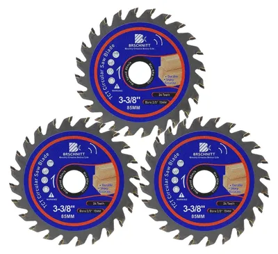 Obrázek produktu pro Pila kotoučová, 85x15 mm, 24 zubů, z tvrdokovu, pro dřevo a desky, 3 kusy
