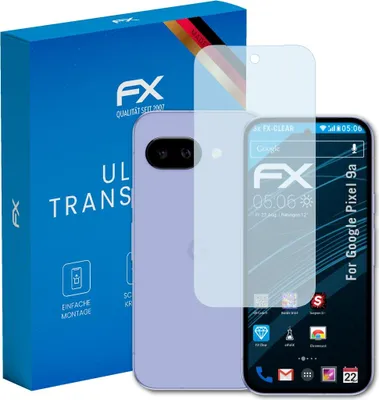 Produktbild von atFoliX FX-Clear 3x Schutzfolie kompatibel mit Google Pixel 9a Displayschutzfolie