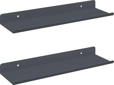 Image de Étagère flottante 2 pcs Anthracite 30 x 9 x 2,5 cm Acier