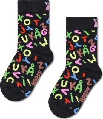 Image de Hs By Happy Socks Alphabet Crew-chaussettes Noir EU 22-24 Garçons,Filles Noir EU 22-24