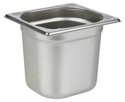 Produktbild von APS 81606 GN 1/6 Behälter, Edelstahl, 17,6 x 16,2 cm, Tiefe 150 mm, 2,4 Liter