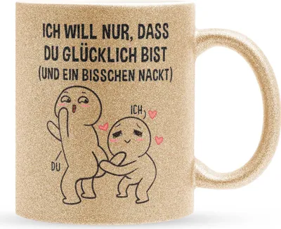 Produktbild von 22Feels Glitzertasse Gold Paar Jahrestag Geschenk Hochzeitstag Ehefrau Ehemann Valentinstag Sie Ihn Freund Freundin Geburtstag Weihnachten Liebe Paar Geschenkidee Bürotasse