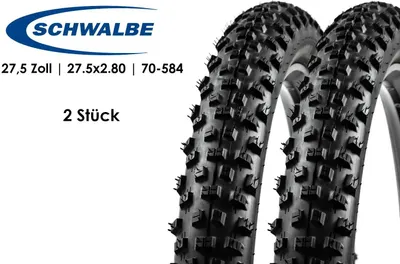Produktbild von 2 Stück 27.5 Zoll Fahrrad Reifen SCHWALBE Nobby Nic 27.5x2.80 Performance 70-584 Draht tire
