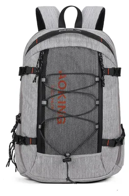 Produktbild von Aoking Uni Rucksack aus Polyester, grau, mit Reißverschlussfächern und Nylon-Tragegriffen