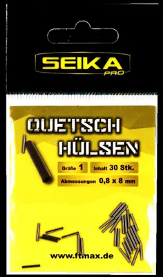Produktbild von Seika Pro Quetschhülsen - 30 Klemmhülsen, Größe:Gr. 3 (1.2 x 8.0 mm)