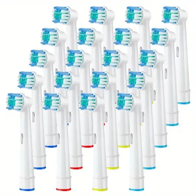 Produktbild von 20 kefkových nástavcov pre náhradné kefky Oral B pre zubnú starostlivosť elektrické zubné kefky Dentalogix elektrické zubné kefky (5x4 ks)